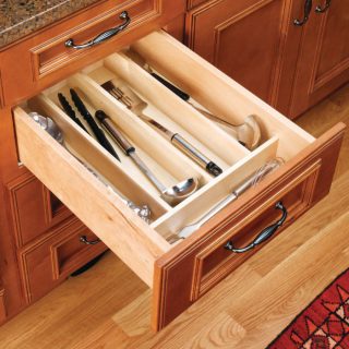 Rev-A-Shelf-Cut-To-Size Insert Wood Double Knife Block for Drawers- Rockler