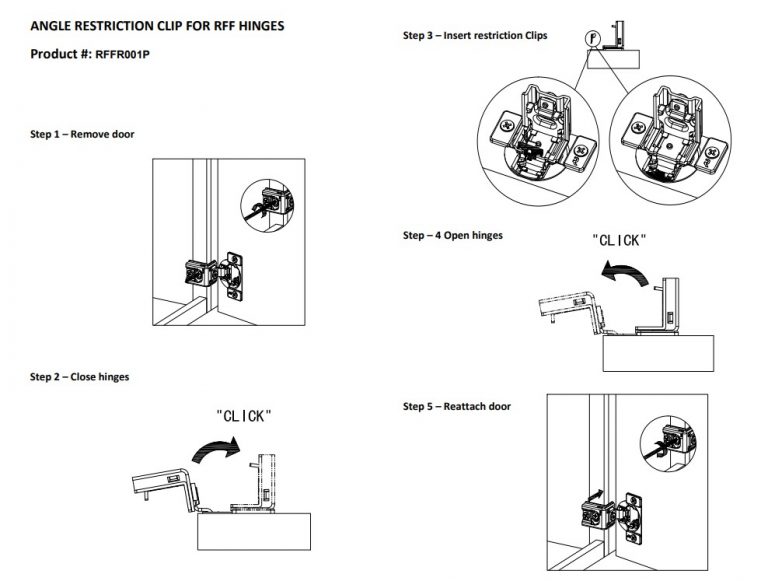 Angle Restrictor Clip for RFF Hinges Craft Supply