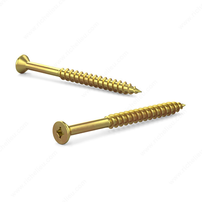 Metal Screw, White Flat Head, Quadrex Drive, Self-Tapping Thread