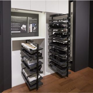 Engage Pull-Out Shoe Organizer with Full Extension Slides by Hafele