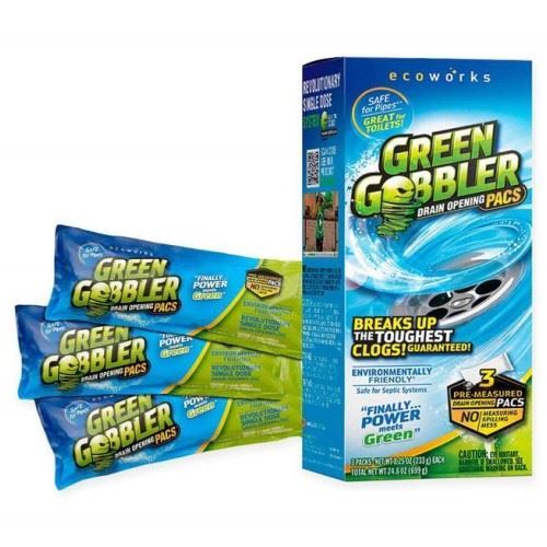 Green Gobbler DRAIN OPENER PACS, Hair Clog Remover