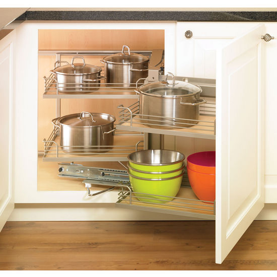 Hafele SmartCab II Pull Out Cabinet Organizer with Soft Close Function for  Kitchen Base Cabinet or Vanity Base Cabinet, Under Drawer