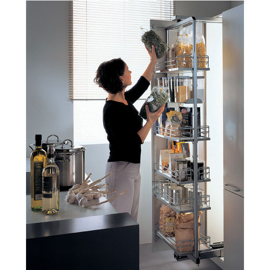Hafele Pull-Out & Swing Kitchen Pantry Organizer - Installed Height for Pull Out Unit Frame [A] 1800 - 2000 mm (70-7 /8'' - 78'') H